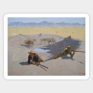 Fight for the Waterhole by Frederic Remington Magnet